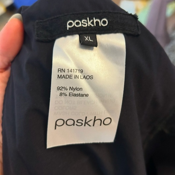 Paskho Escape Relaxed Elegance Pants XL Black Stretch Wide Flare Leg - Picture 5 of 8